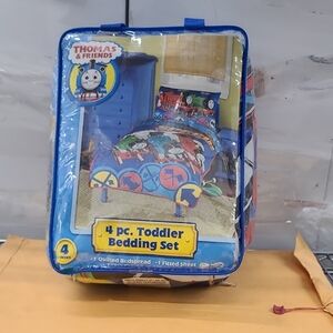 Thomas & Friends Blue Toy Train Set Toddler Bedding Set